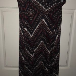Chevron maxi skirt